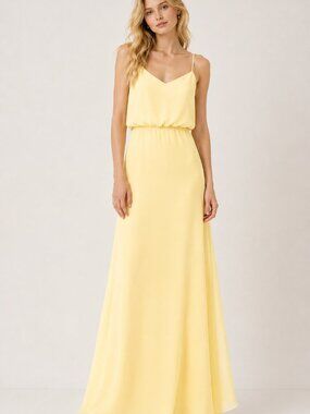 Bill Levkoff Canary Bridesmaid or Formal Dress. Hemmed for 5’1”